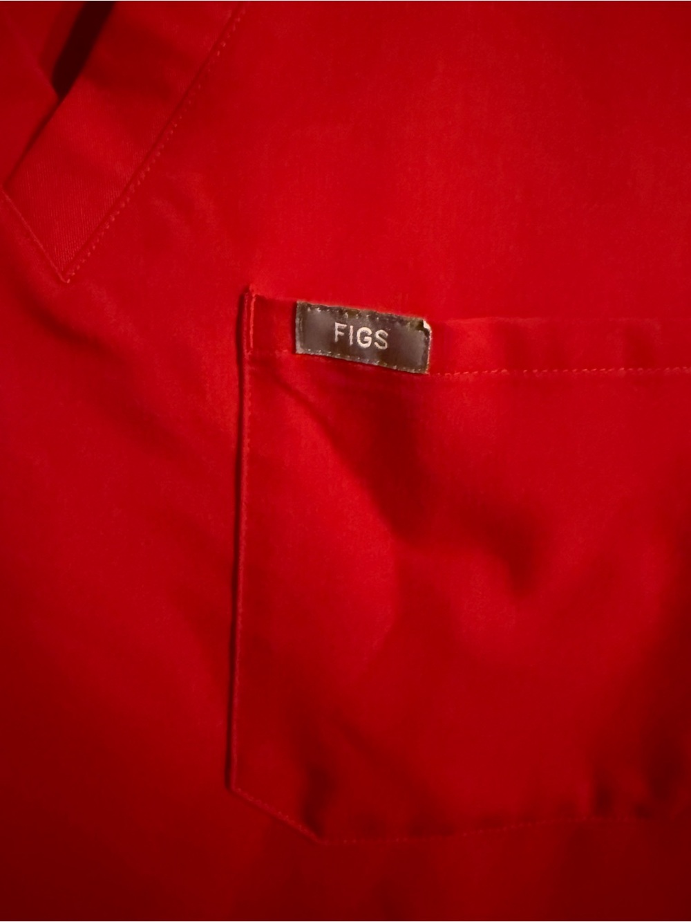 FIGS Winning Red Catarina V-Neck Scrub Top M, EUC - Picture 7 of 10